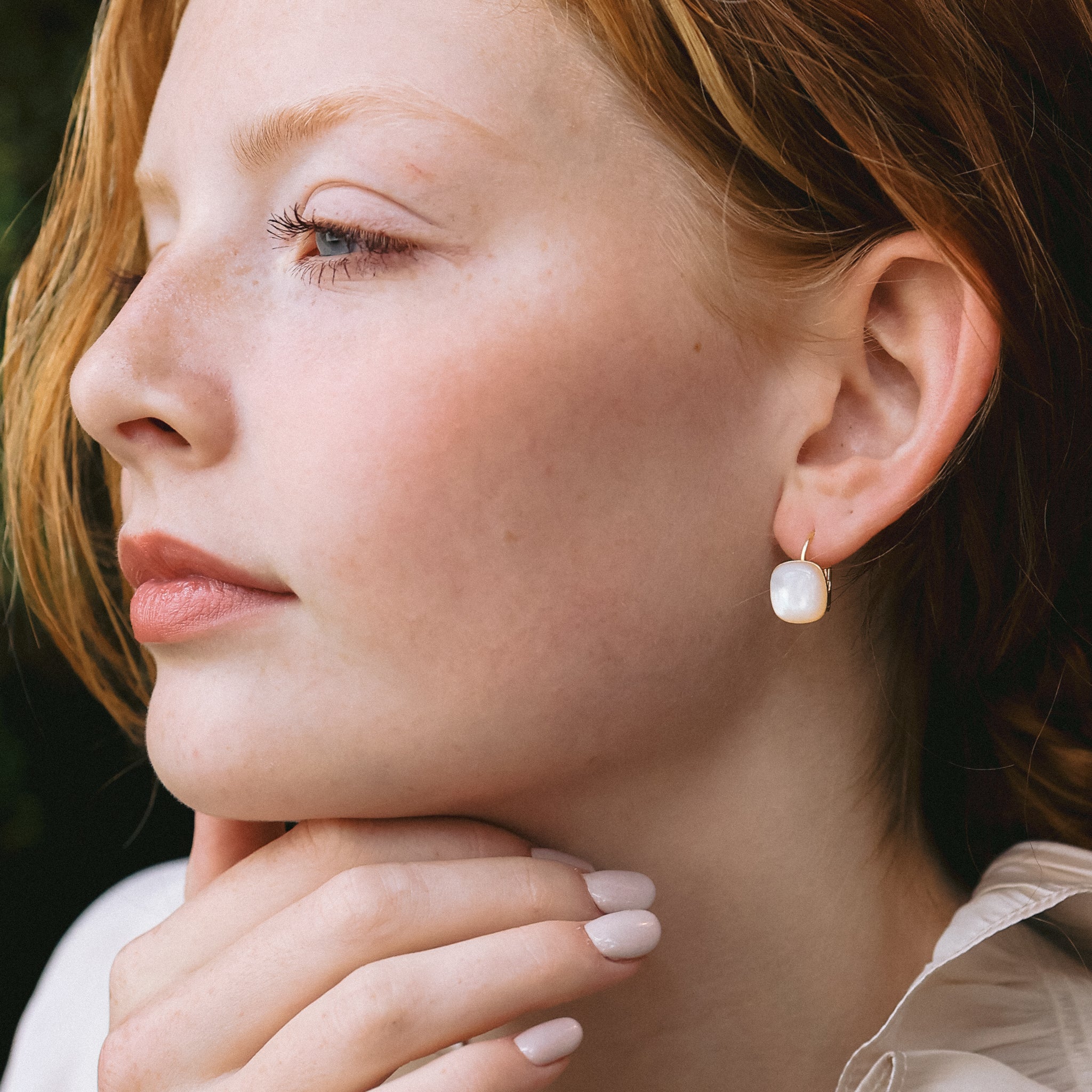 Smokey Blue Pearl Earrings