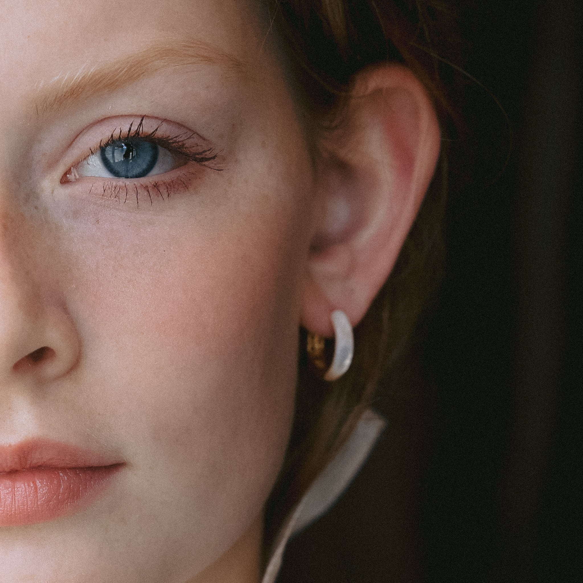 White Pearl Hoop Earrings