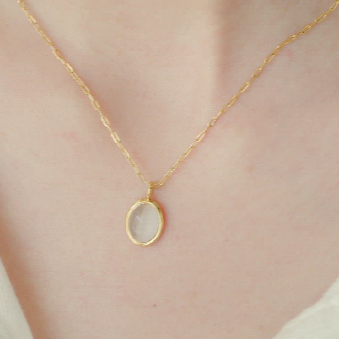 White Moon Necklace