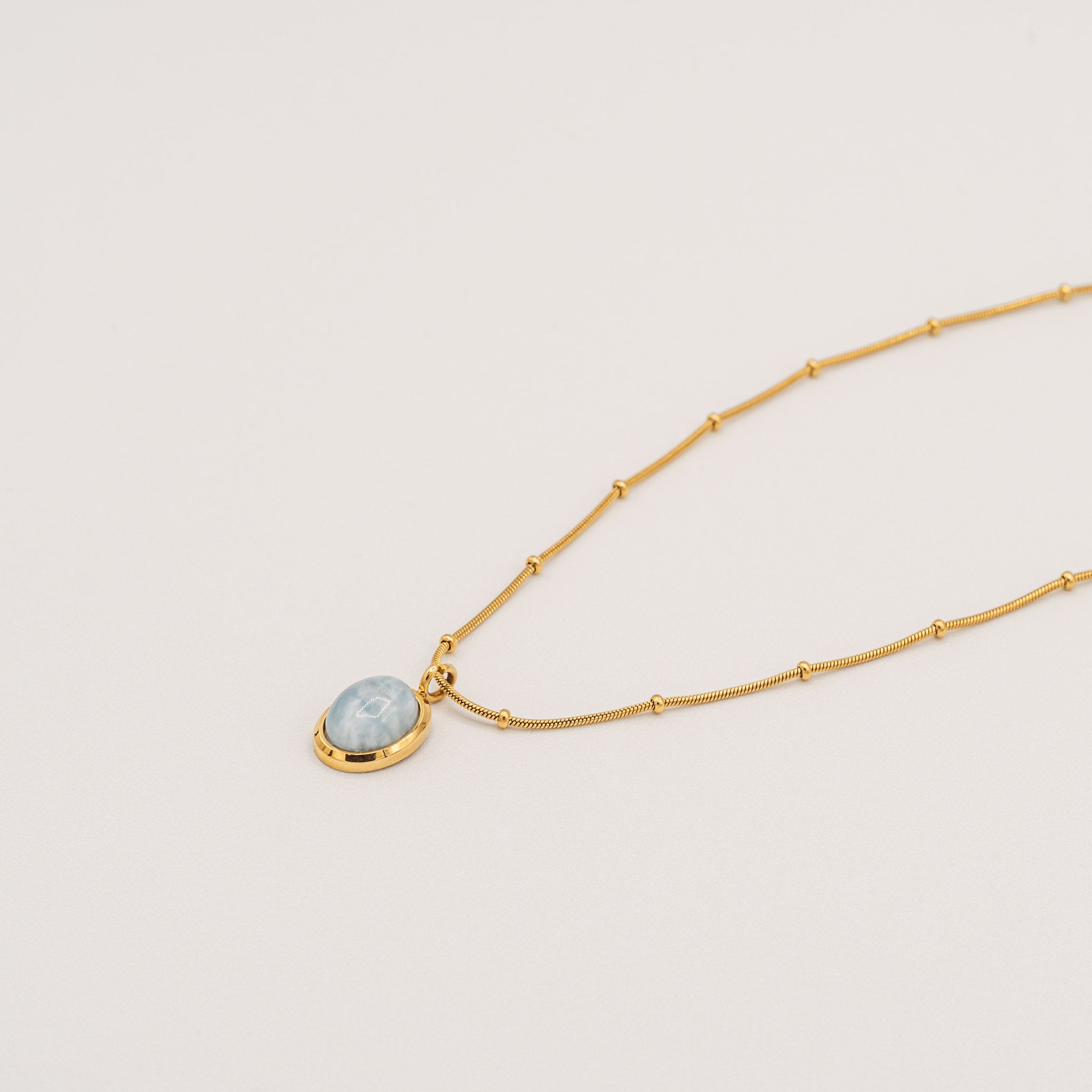 Aqua Necklace-Necklaces-Jessica Wang