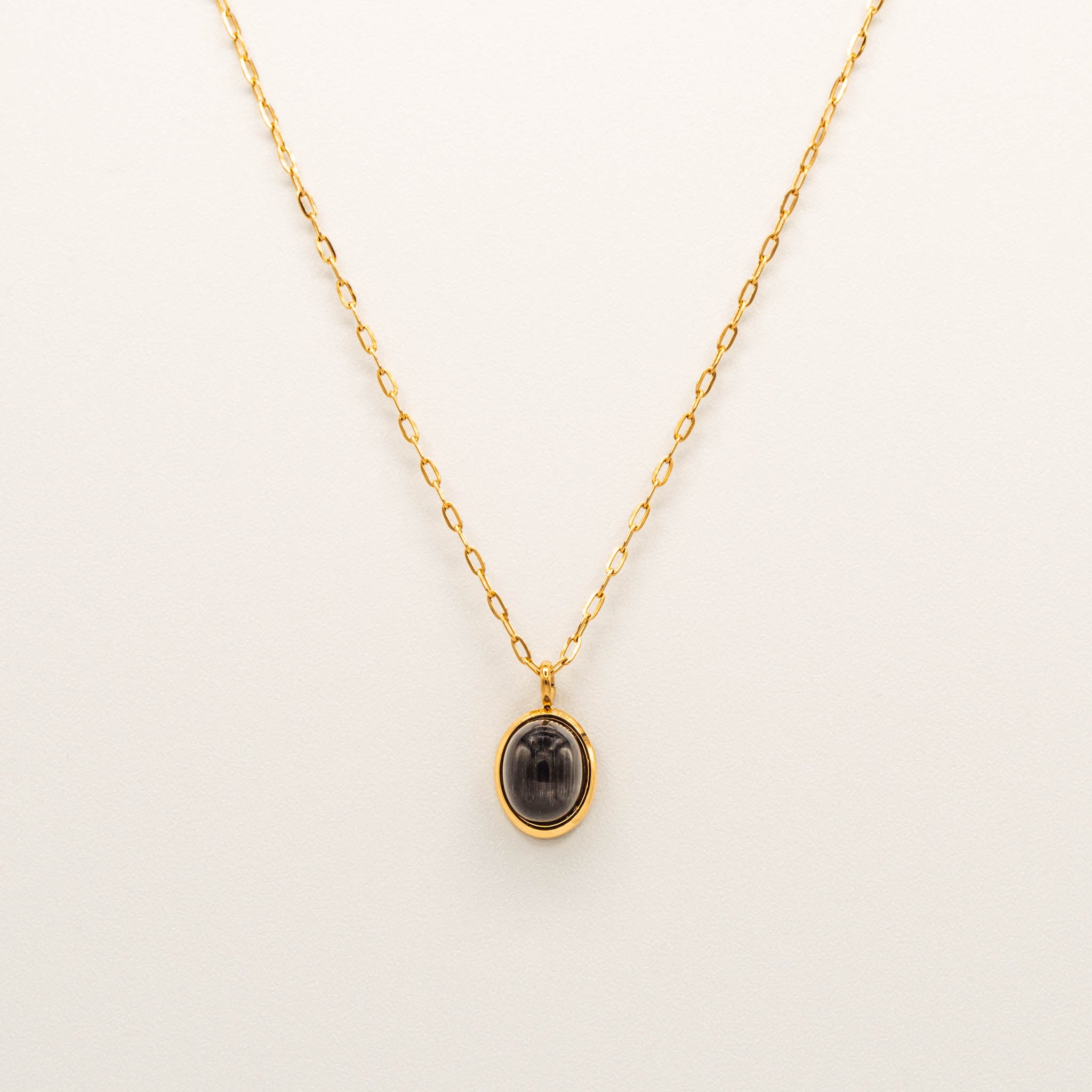 Black Moon Necklace-Necklaces-Jessica Wang