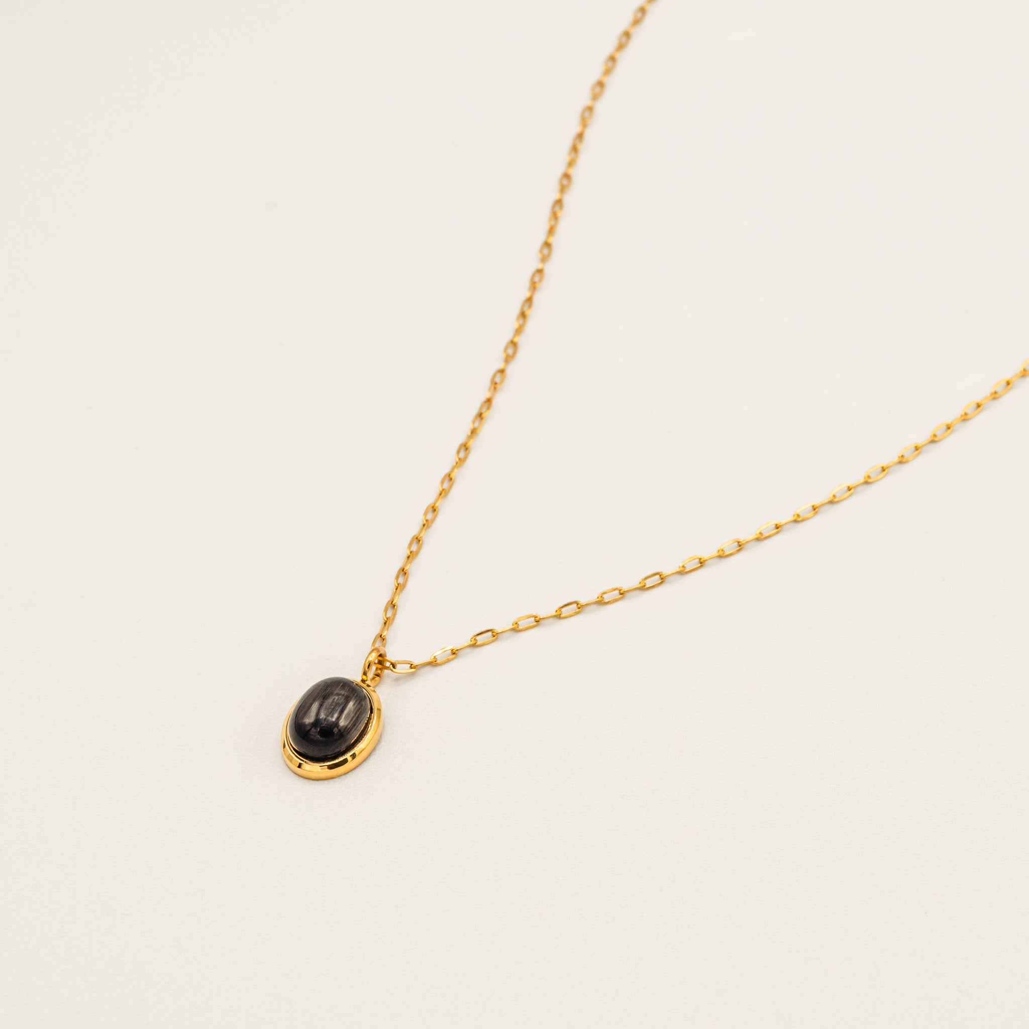 Black Moon Necklace-Necklaces-Jessica Wang