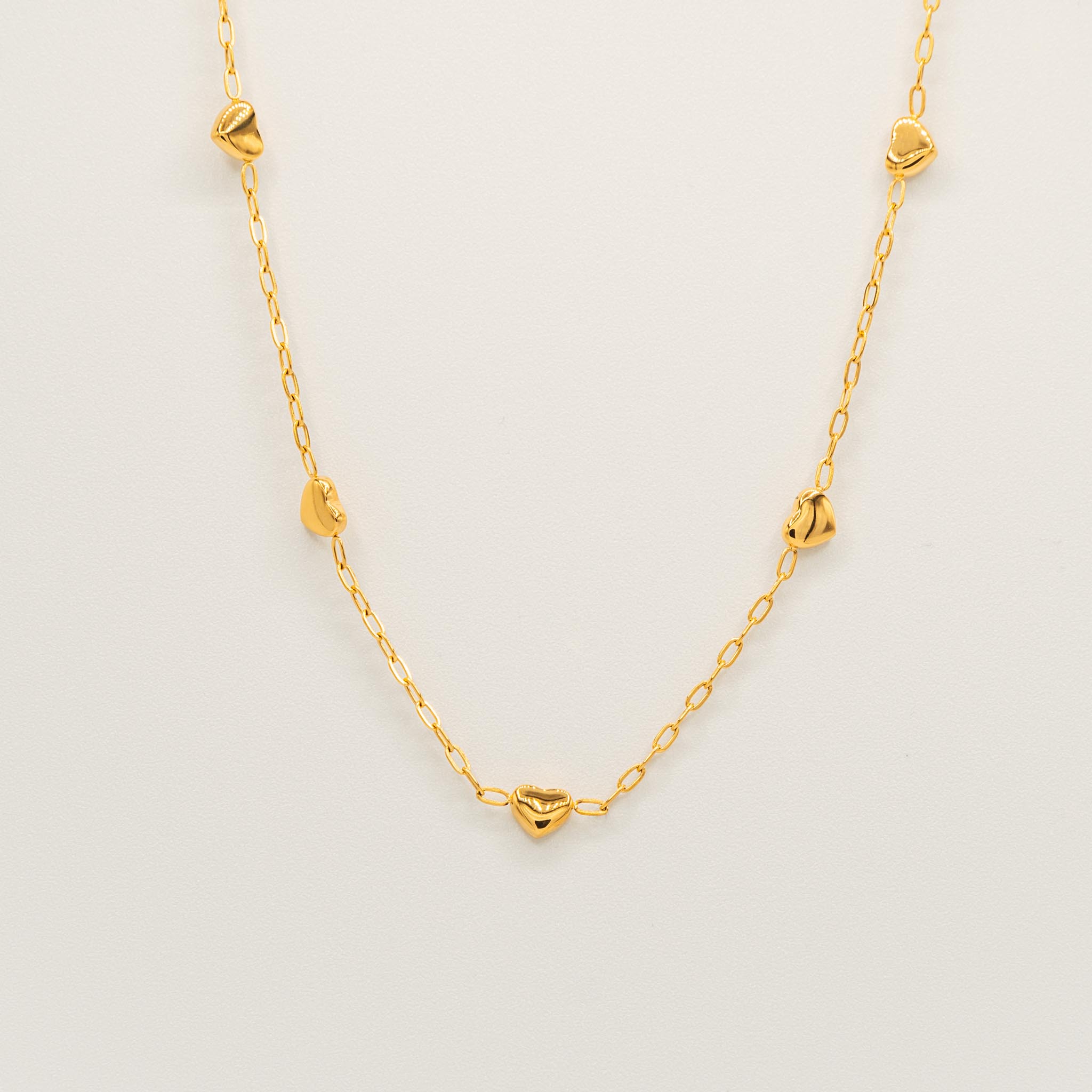 Heart Chain Necklace-Necklaces-Jessica Wang