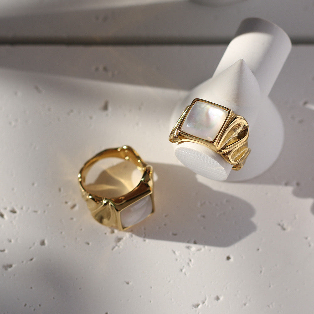 Silky Gold Ring-Rings-Jessica Wang