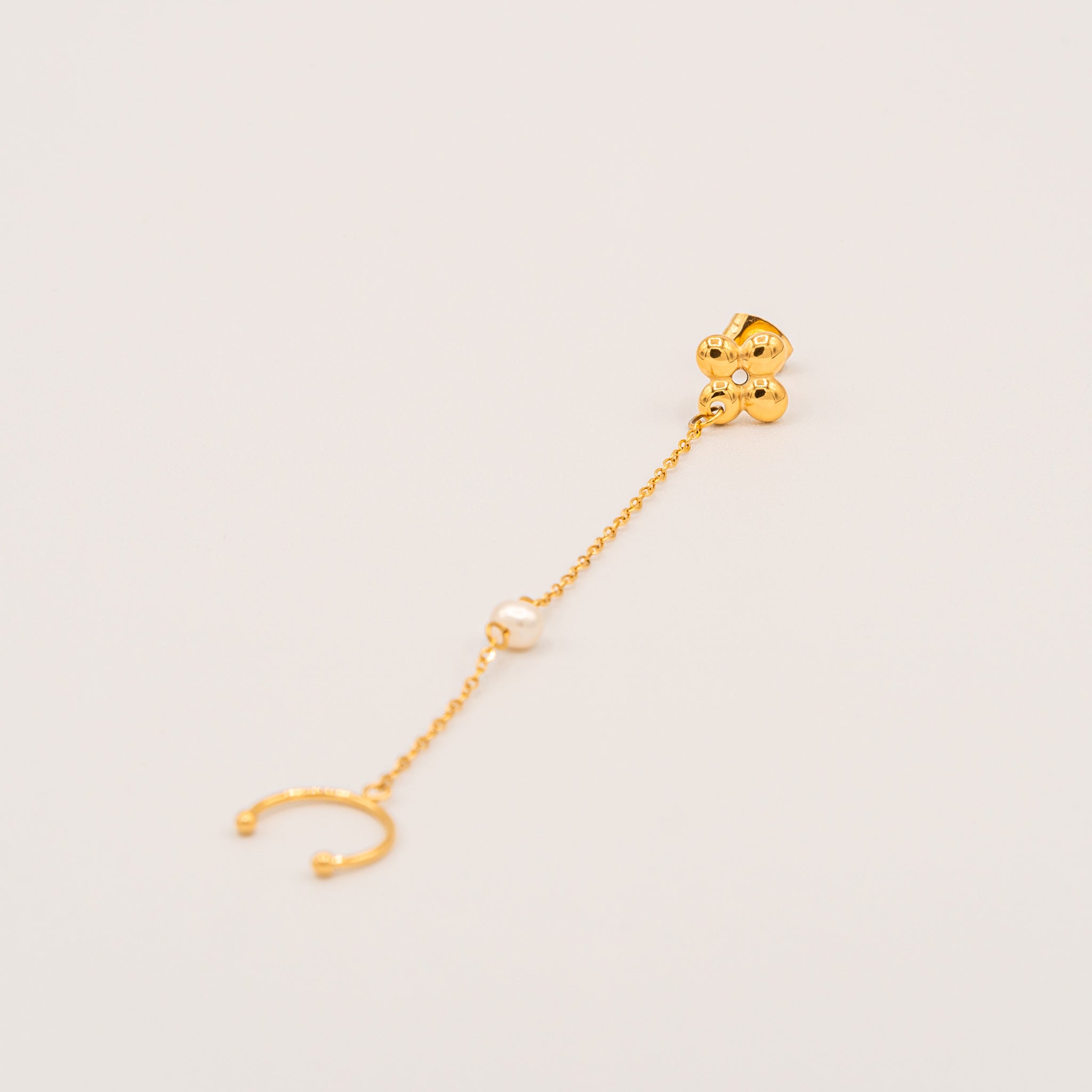 Lucky Pearl Chain Earring