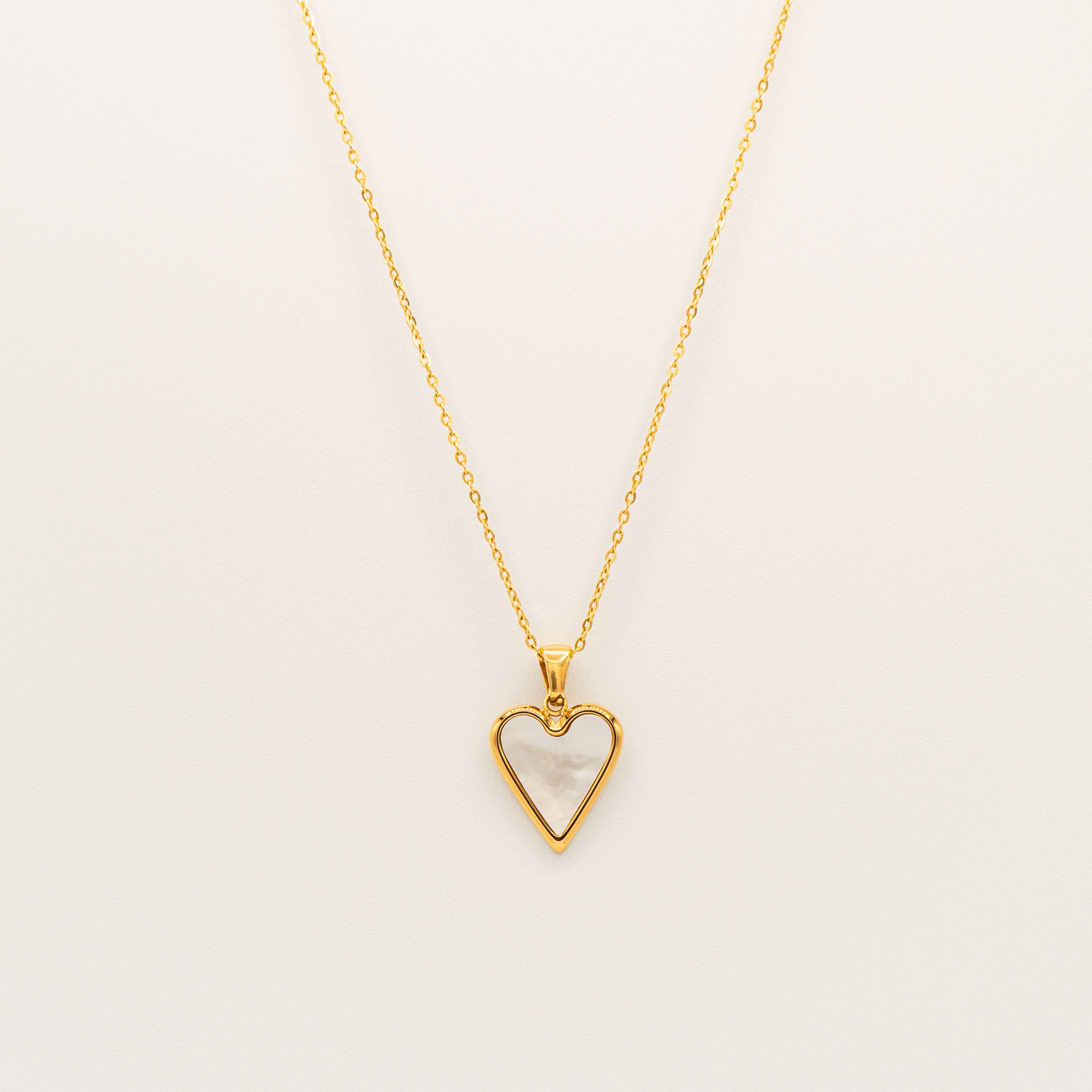 Pearl Heart Necklace-Necklaces-Jessica Wang