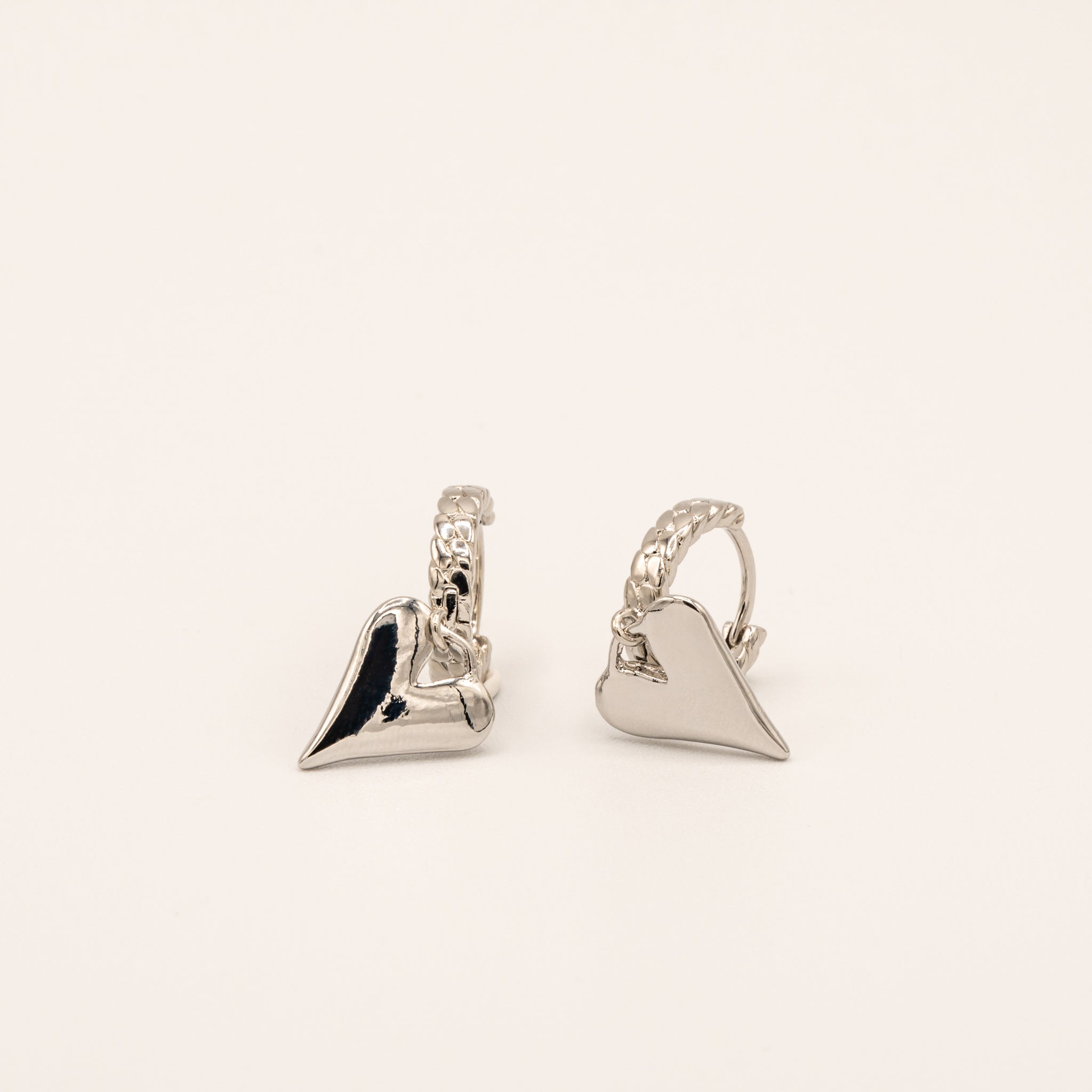 Sliver Heart Earrings