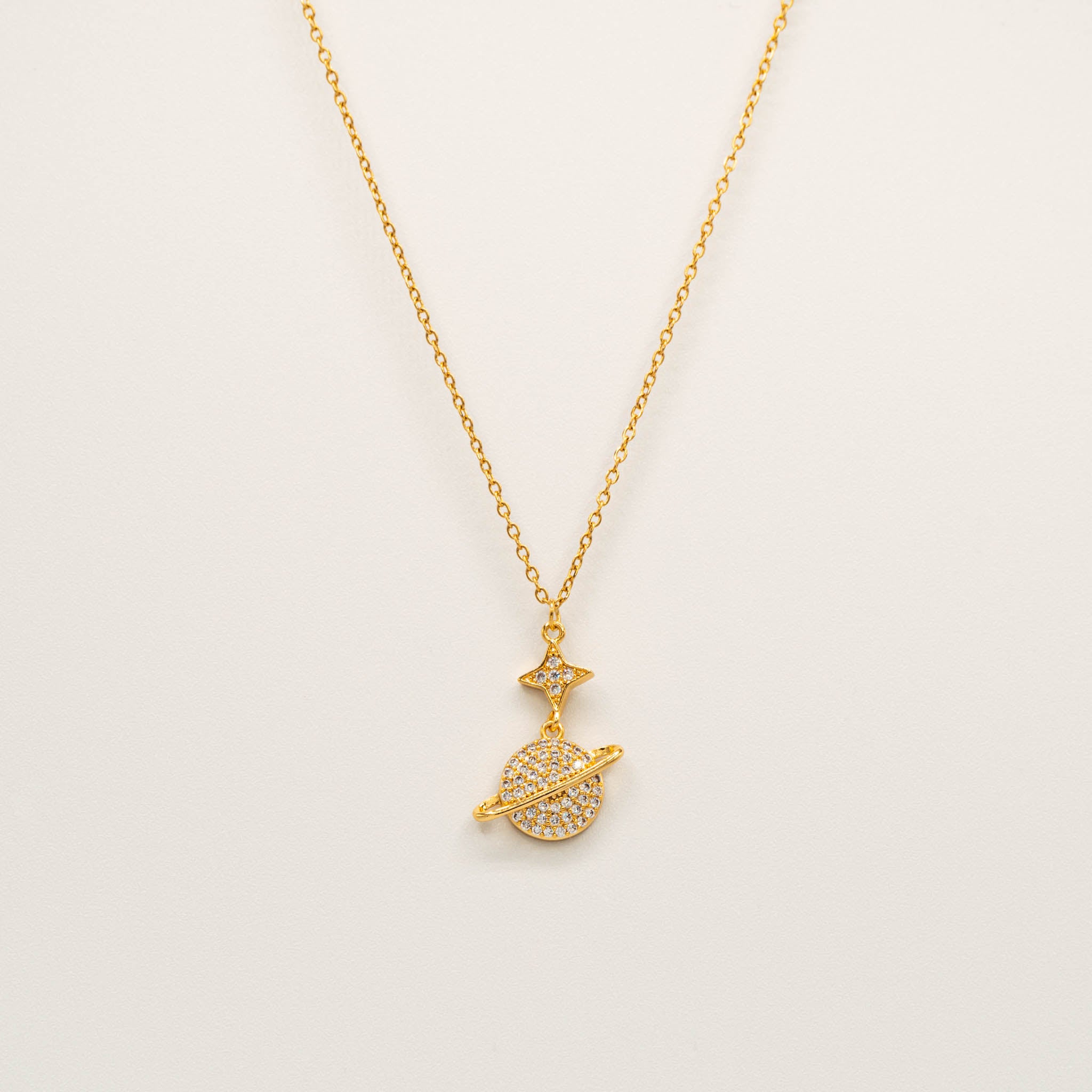 Star of Saturn Necklace-Necklaces-Jessica Wang