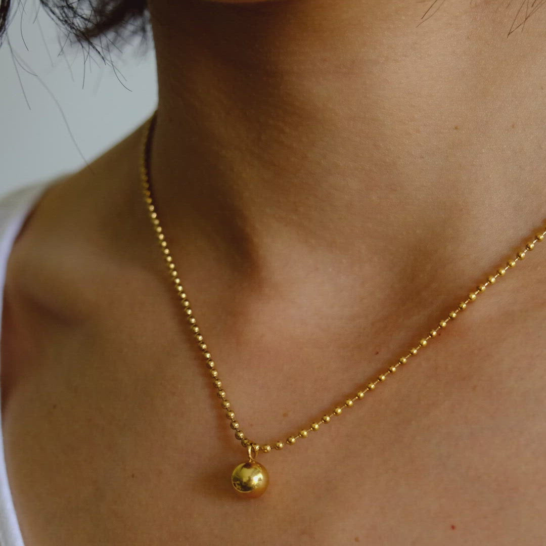 Gold Ball Necklace